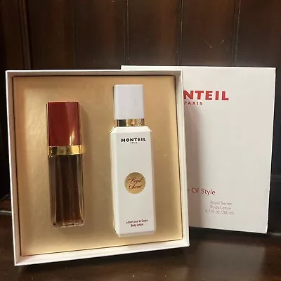 VTG 90’s Monteil Royal Secret 1.7fl.oz Cologne Spray & 6.7fl.oz Body Lotion Set • $249.50