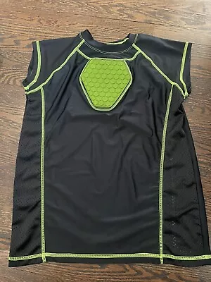 Boy XZone Black Lime Baseball Heart Guard Shirt Chest Protector Youth XL X-Large • $12.99