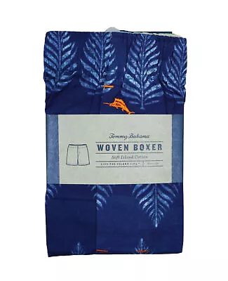 Tommy Bahama Tropical Leaves Washed Cotton Boxer Shorts Men's Underwear NWT Navy • $22.95
