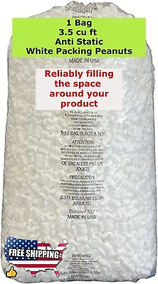 Biodegradable Eco-Friendly Loose Fill Packing Peanuts For Shipping 26 Gal. White • $17.85