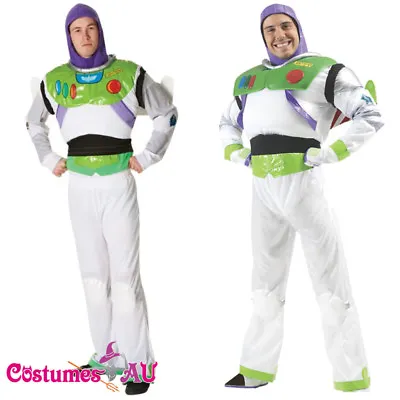 Mens Disney Delux Buzz Lightyear Costume Toy Story Fancy Dress Book Week Outfit • £52.99