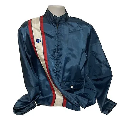 Vintage 70's Signalling Solutions Nylon Jacket Men's Large Railway & Drag Racing • $61.74