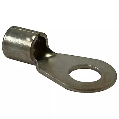 (100) Non-Insulated 6 Gauge 5/16  Ring Terminal Uninsulated Wire Connector - USA • $40.96