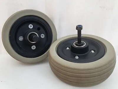 Pair Jazzy Select GT Caster Wheels 6  X 2  Power Wheelchair 8mm Axle • $29.95