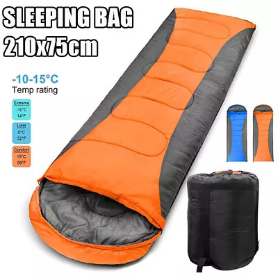 3-4 Season Single Sleeping Bags Rectangular Envelope Sleeping Bags Adult Zipper • £4.99