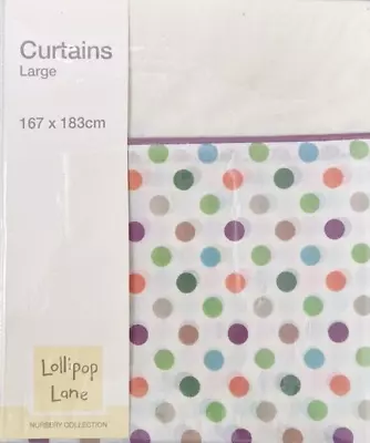 New Lollipop Lane Large Curtains (167 X 183cm) Nursery Collection • £24.99