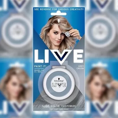 🚨 Schwarzkopf Live Paint It Grey Crush Chalk Temporary Hair Dye Free P&P • £3.92