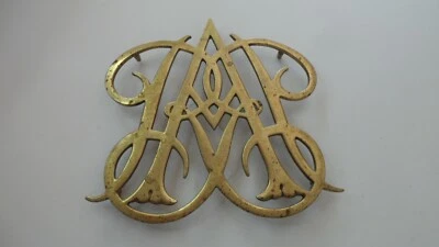$21 • Buy Vintage Williamsburg VA Metalcrafters Queen Ann Cypher Brass Trivet CW10-10