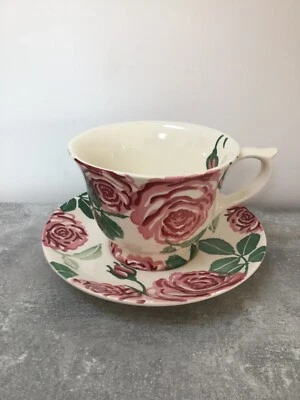 £9.95 • Buy Emma Bridgewater Sponge Ware Rare Large Cup And Saucer Floral Design Roses.