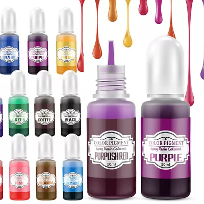 20 Color Epoxy UV Resin Pigment Liquid Colorant DIY Dye Art Craft Kit Set 10ml • $16.17