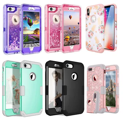 $7.99 • Buy IPhone 12 11 X XS Max XR 6 8 7 Plus Case Hybrid Hard Heavy Duty Shockproof Cover