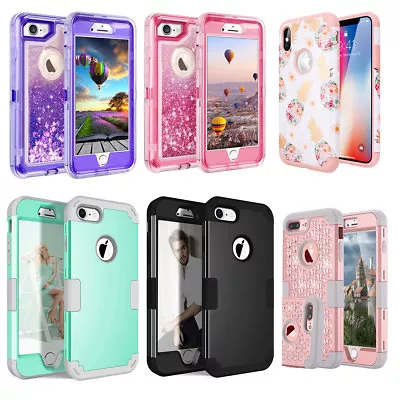 $10.99 • Buy IPhone 12 11 X XS Max XR 6 8 7 Plus Case Hybrid Hard Heavy Duty Shockproof Cover