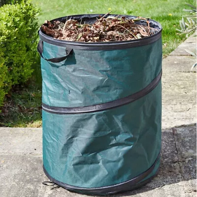Pop Up Reusable Garden Bag Waste Bin Pop-up Refuse Collapsible Sack Weatherproof • £7.49