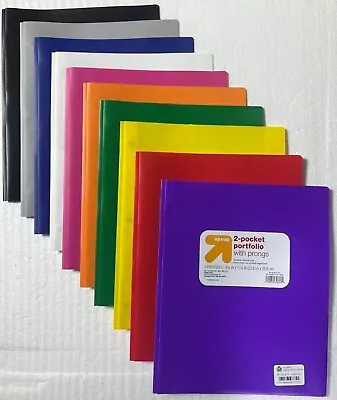 2 Pocket Plastic Folder With Prongs Up&up $$$BUY MORE&SAVE$$$ 10 Or 5 Each Order • $2.99