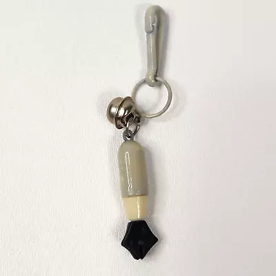 Vintage 1980s Plastic Bell Charm Dip Pen For 80s Necklace • $26.10