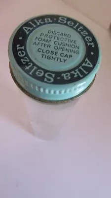 Vintage Empty Alka-Seltzer Tablets Glass Jar Tube Metal Screw Lid 5.5” • $16