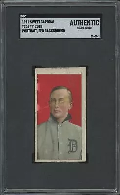 1909 T206 Ty Cobb Poor Red Portrait Sweet Caporal 350-460 Sgc A Detroit Tigers • $3240