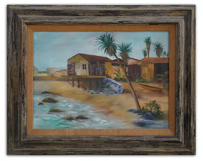 Vintage Original Hawaiian Painting Signed Landscape Beach House  • $74.99