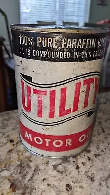 Rare Utility Motor Oil Composite Quart Full Can • $25