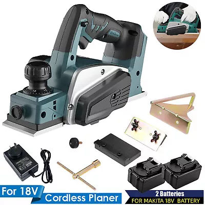 For Makita 18V Battery Cordless Handheld Wood Planer 82mm Electric Planer Tool • $76.99