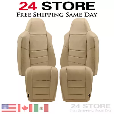 2002-2007 For Ford F250 F350 Super Duty Lariat Driver & Passenger Seat Cover Tan • $113.99