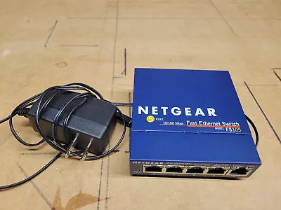 Netgear ProSafe FS105 5-Port 10/100 Fast Ethernet Switch • $5