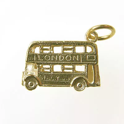 Gold London Bus Charm.   Hallmarked 9 Carat Gold London Bus Charm • £132.50