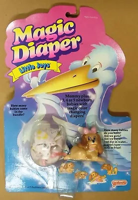 Galoob 1992 Magic Diaper Little Joys PVC Mommy & Random Babies Brown Dog Moc • $25.99