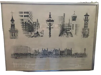 David Gentleman Print Of St Thomas Hospital Under Construction.Signed 6/200 • £100