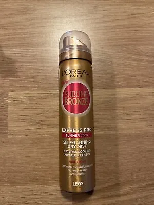 L'Oreal Sublime Bronze Express Pro Self Tanning Dry Mist Summer Legs 75ml • £23.95