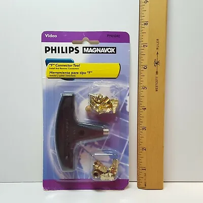 Phillips Coax F Type RG59 Twist Connector Tool W/ 4 Twist & 4 Crimp Connectors • $11.95