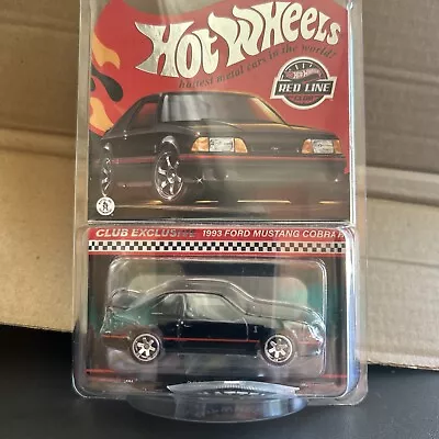 Hot Wheels RLC Membership 1993 Ford Mustang Cobra R 1/64 Car - Black (HWRLC2023) • $33.99