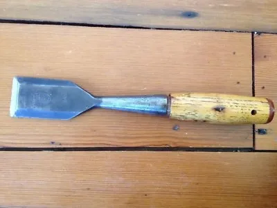 Vintage DR Barton Woodworking Chisel 1832 Solid Oak Handle 1.75  Wide Blade • $134.99