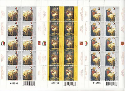 Mnh Malta Stamp Set Full Sheets 2007 Christmas Sg 1574-1576 • $22.67
