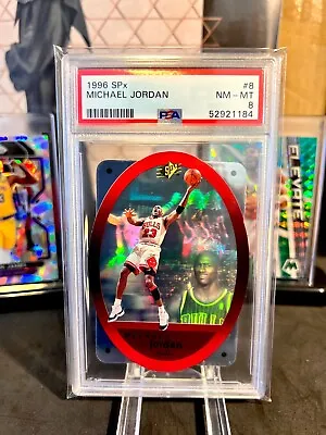 ⭐️ Michael Jordan 1996 Upper Deck Spx Hologram #8 Psa 8 Nm-mt Card Hof 🔥 • $85