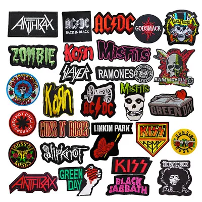 Punk Music Band Embroidered Metal Rock Sew On Iron On Patch Fabric Badge Craft • $1.65