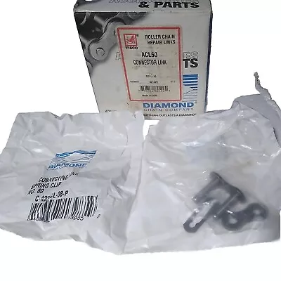 3 Connect Link C4233CL-08P /ACL60 DIAMOND #60 Lot Of 3 For Rollerchain Bailers • $15.44