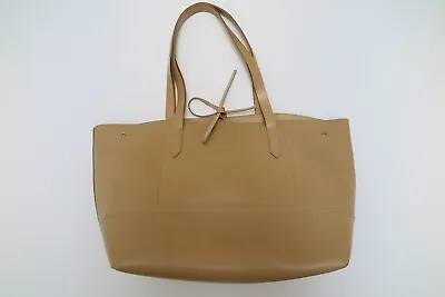 J Crew Leather Tan Shopper Tote Bag EUC • $30