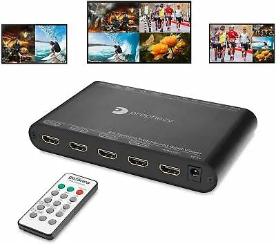 Gofanco Prophecy 1080p Quad Multi-Viewer 4x1 HDMI Switcher With Seamless Switch • $118.85