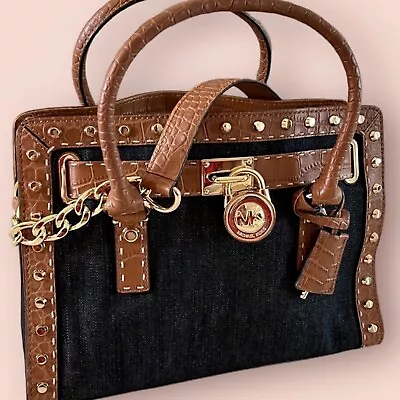 MK  Micheal Kor  Denim Satchel With Hold Hardware • $165