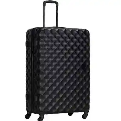 Next Flight Luggage Lightweight ABS Hard Shell Trolley Suitcase 4 Wheel Black • £79.99