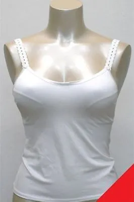 New Miss Mary Of Sweden White Camisole With Integrated Under Wired Bra 5011 34b • £12.99