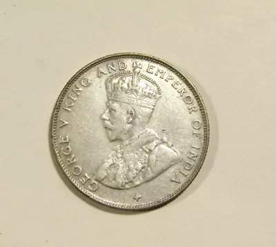 Straits Settlement 1920 50 Cents Silver Coin • $24.99
