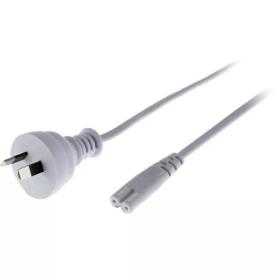 $5.95 • Buy DOSS 720ACW  240V Ac Mains To Fig 8 - 2M Iec-C7 Round Fig8 White 2 Core