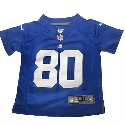 Nike On Field New York Giants Jersey Victor Cruz #80 Toddler Size 2T Blue Mesh • $19.95
