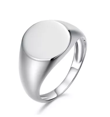 Mens Silver Signet Rings Jewellery • £9.99