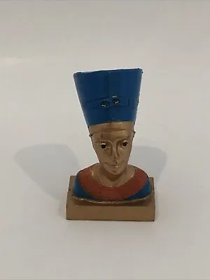 Authentic SAFARI 2004 Ancient Egypt 2  NEFERTITI Bust Toy Figure Mummy Gold RARE • $7.95