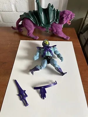 Masters Of The Universe Skeletor Panthor Figures Taiwan Vintage MOTU ~ W Sword • $45