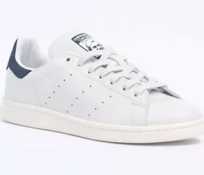 $20 • Buy Adidas Stan Smith Navy Size 40 GUC White Leather