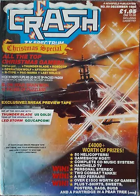 CRASH Sinclair ZX Spectrum Magazine - Issue # 59 - December 1988 RARE CHRISTMAS • £7.99